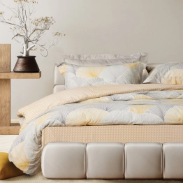 Σετ Σεντόνια Βαμβακερά King 260x280εκ. Happy 9685 Grey-Ochre Das Home