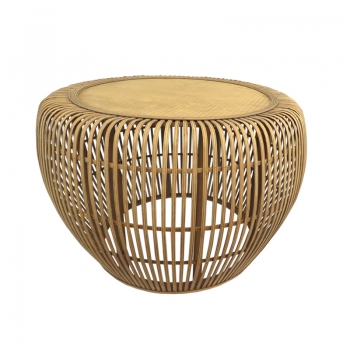 Τραπέζι Bamboo Natural Art Et Lumiere Φ75x46,5εκ. 14834