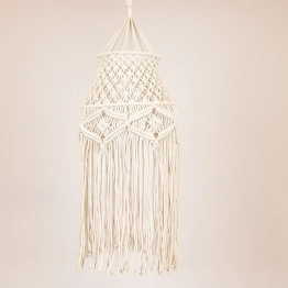 Φωτιστικό Οροφής Μακραμέ Μπεζ 30x90εκ. ESTHETI 814-15003