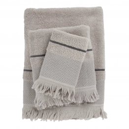 Σετ Πετσέτες 3τμχ Βαμβακερές Best 0841 Grey Das Home