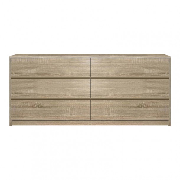 Συρταριέρα Kuanger pakoworld mdf σε φυσική απόχρωση 120x40x70εκ