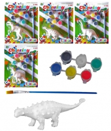 Σετ Χρωματισμού Δεινόσαυρος Με 6 Χρώματα 18x23εκ. Toy Markt 71-3295