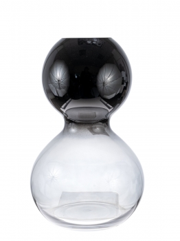 Βάζο Χειροποίητο Γυάλινο Γκρι-Μαύρο 22x35εκ. Zen Collection 25.25.51452