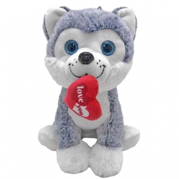 Χάσκι Λούτρινο Με Καρδιά 30εκ. Toy Markt 79-508