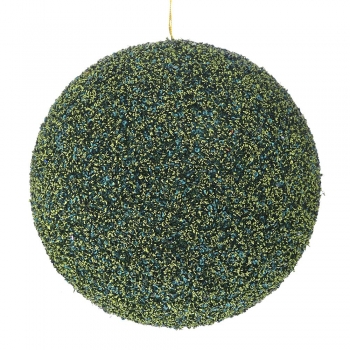 Χριστουγεννιάτικη Μπάλα Polyfoam Σμαραγδί Glitter 20εκ. iliadis 83547