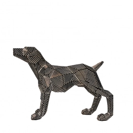 Διακοσμητική Επιτραπέζια Γεωμετρική Φιγούρα Σκύλος Polyresin Μαύρη ESPIEL 29,5x10,5x21,5εκ. CIN105