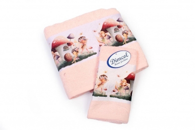 Σετ Πετσέτες 2τμχ Μπεμπέ Βαμβακερές Fairies 330 Pink DimCol