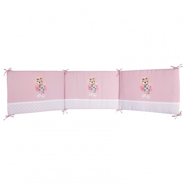 Πάντα Κούνιας Microfiber 45x195εκ. Essential Baby 8843 Ροζ-Μπεζ Greenwich Polo Club