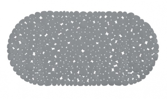 Ταπέτο Μπανιέρας Αντιολισθητικό Pvc 69x35εκ. Bliss Grey 2435787
