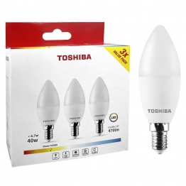 Λάμπα Led Σετ 3τμχ C37 4,7W E14 Θερμό Φως Toshiba 88-455