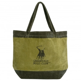Τσάντα Θαλάσσης Βαμβακερή 55x40εκ. Essential 3859 Λαδί-Χακί Greenwich Polo Club