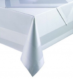 Τραπεζομάντηλο 150x150εκ. Polycotton Satin Band Line White