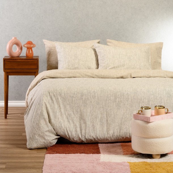 Παπλωματοθήκη Βαμβακερή Υπέρδιπλη 225x245εκ. Milan Grey Ultra Line Melinen 20005529