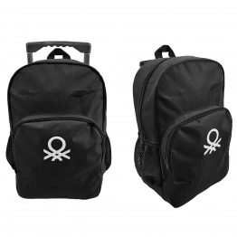 Τσάντα Τρόλευ Μαύρη 28x12x41εκ. Benetton 50-2922