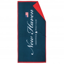 Πετσέτα Θαλάσσης Microfiber 80x170εκ. Essential 4025 Μπλε-Κόκκινη Greenwich Polo Club