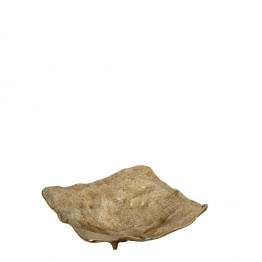 Διακοσμητική Πιατέλα Αλουμινίου Χρυσή ESPIEL 21,5x20,5εκ. DEP107