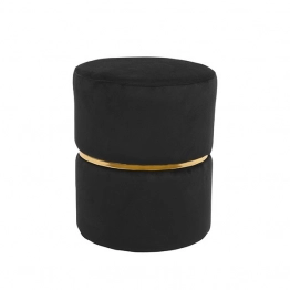 Σκαμπώ Βελούδινο Μαύρο 31x31x37εκ. ESTHETI 750-10075