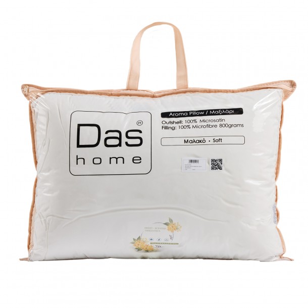 Μαξιλάρι Ύπνου Αρωματικό Osmanthus 50x70εκ. Polyester Μαλακής Σκληρότητας 1425 Λευκό Das Home