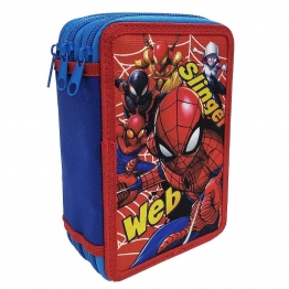 Κασετίνα Τριπλή Γεμάτη Spiderman 12,5x7x19,5εκ. Disney 50-2795