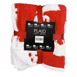 Χριστουγεννιάτικο Ριχτάρι Ελάφι 180x130εκ. Polyester Κόκκινο-Λευκό MSA 20-27-790