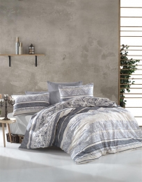 Σετ Σεντόνια Polycotton King 240x270εκ. Ανδρομάχη 317 Grey Dimcol