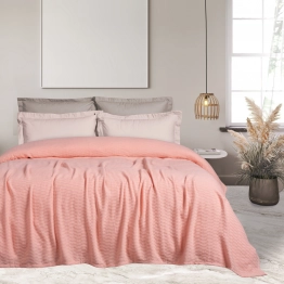 Κουβέρτα Polycotton Υπέρδιπλη 220x240εκ. Blankets 0491 Σομόν Das Home