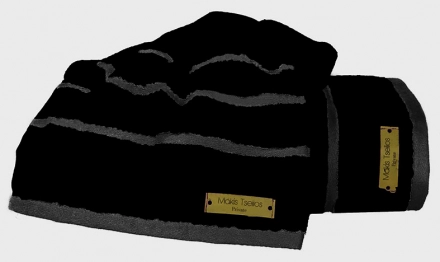 Σετ Πετσέτες 2τμχ Βαμβακερές Prive Black Makis Tselios