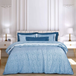 Σετ Σεντόνια Βαμβακοσατέν King 260x280εκ. Εssential 2268 Μπλε-Λευκό Greenwich Polo Club