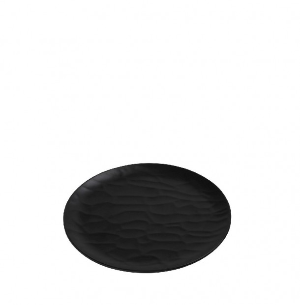 Πιάτο Γλυκού Μελαμίνης Black Wavy Matt ESPIEL 19εκ. MLB342K72-6