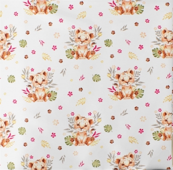 Πάνα Χασές Bebe Βαμβακερή 80x80εκ. Lion Cub 530 Beige Dimcol