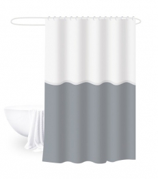 Κουρτίνα Μπάνιου Δίχρωμη 180x180εκ. Polyester Bliss White-Grey 2435785