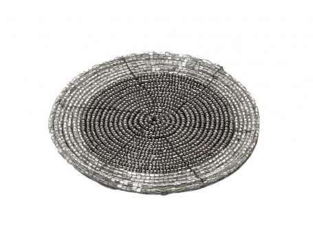 Σουβέρ Στρογγυλό Ασημί ESPIEL 10εκ. YRA116K6