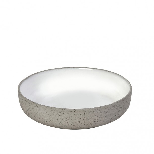 Πιάτο Βαθύ Φαγητού Stoneware Sandy White ESPIEL 20,5x4,5εκ. GMT432K3