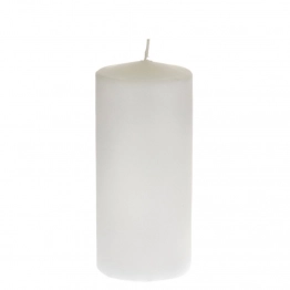 Κερί Κύλινδρος 8x18εκ. Λευκό iliadis 16512