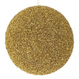 Χριστουγεννιάτικη Μπάλα Polyfoam Χρυσή Glitter 20εκ. iliadis 83541
