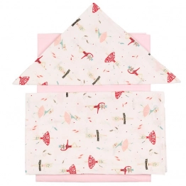 Σετ Σεντόνια 3τμχ Βαμβακερά Κούνιας 100x160εκ. Bolchoi Pink 27931