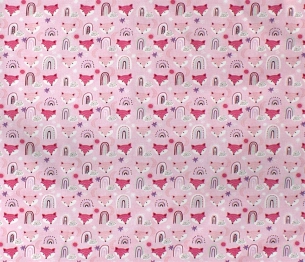 Πάνα Χασές Bebe Βαμβακερή 80x80εκ. Fox 525 Pink Dimcol