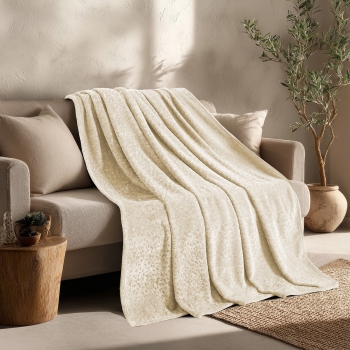 Ριχτάρι Flannel Τριθέσιου 170x300εκ. Giza Ecru Melinen 20005205