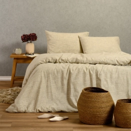 Σετ Σεντόνια Φανελένια Υπέρδιπλα 235x260εκ. Farrel Grey Winter Line Melinen 20005063