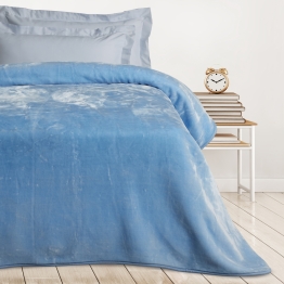 Κουβέρτα Velour Μονή 160x220εκ. Blankets 0291 Baby Blue Das Kids