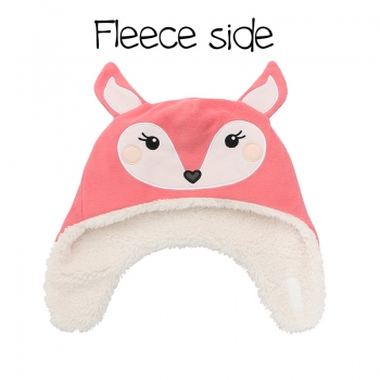 Σκουφάκι 2 Όψεων Fleece-Sherpa 2-4 Έτων Bunny-Deer FlapJackKids FJKWS700M