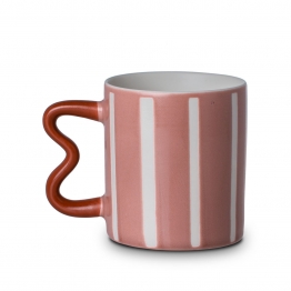 Κούπα New Bone 450ml-8,9x10εκ. Ροζ Jazz Lines Estia 07-35150