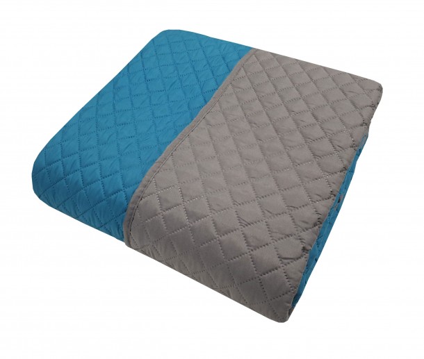 Κουβερλί Microfiber Ultrasonic Extra Υπέρδιπλο 240x260εκ. Γκρι-Πετρόλ Le Blanc 7015003-4