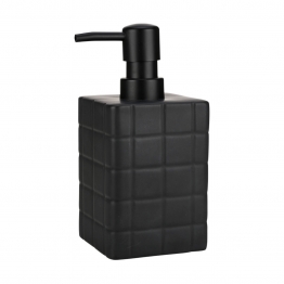 Σαπουνοθήκη Κεραμική Μαύρη 450ml-7,5x7,5x15εκ. Tiles Estia 02-27698