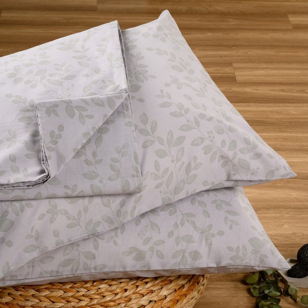 Σετ Σεντόνι Με 2 Μαξιλαροθήκες Polycotton Υπέρδιπλο Με Λάστιχο 160x200+32εκ. Botan Blue Casual Line Mini Melinen 20004852
