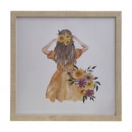 Πίνακας Printed Γυναικεία Φιγούρα inart 30x30εκ. 3-90-763-0096