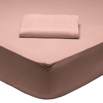 Σεντόνι Μεμονωμένο Βαμβακερό King Με Λάστιχο 180x200+35εκ. Colour Best 1011 Salmon Das Home