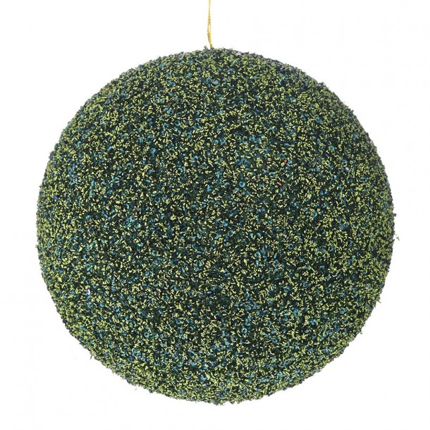 Χριστουγεννιάτικη Μπάλα Polyfoam Σμαραγδί Glitter 20εκ. iliadis 83547
