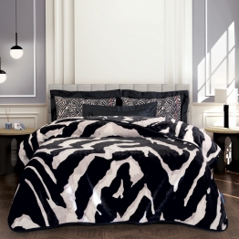 Κουβέρτα Βελουτέ Supersoft Υπέρδιπλη 220x240εκ. Essential 2217 Μαύρη-Taupe Greenwich Polo Club