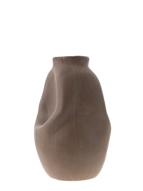 Βάζο Κεραμικό Καφέ 17,8x30εκ. Zen Collection 24.19.50006
